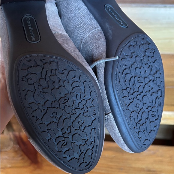 Comfortiva Women's Lace-Up Heels - Shimmering Silver - Picture 5 of 7